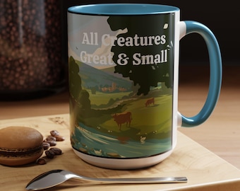 All Creatures Great and Small Coffee Tea 15oz Mug, Yorkshire Gift Mug, Yorkshire Dales Coffee Mug, Yorkshire Dales, Drovers Arms, Darrowby