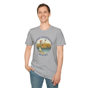 Nubble Lighthouse Maine Unisex Tshirt, Maine Hoodie, Maine Lighthouse shirt, Gift For Lighthouse Lover, Bar Harbor, Kennebunkport