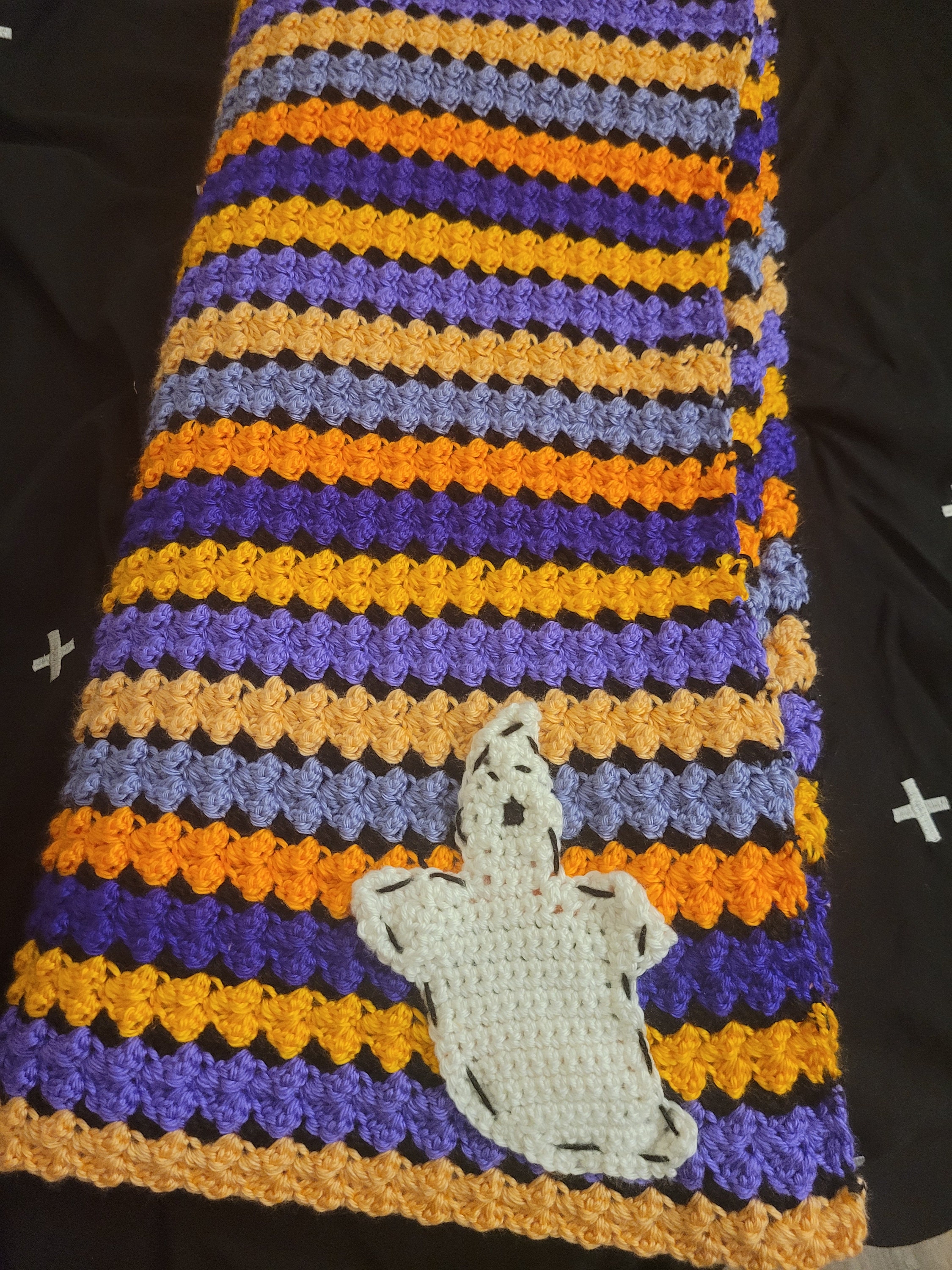 Crochet Halloween Afghan-blanket Stitch - Etsy
