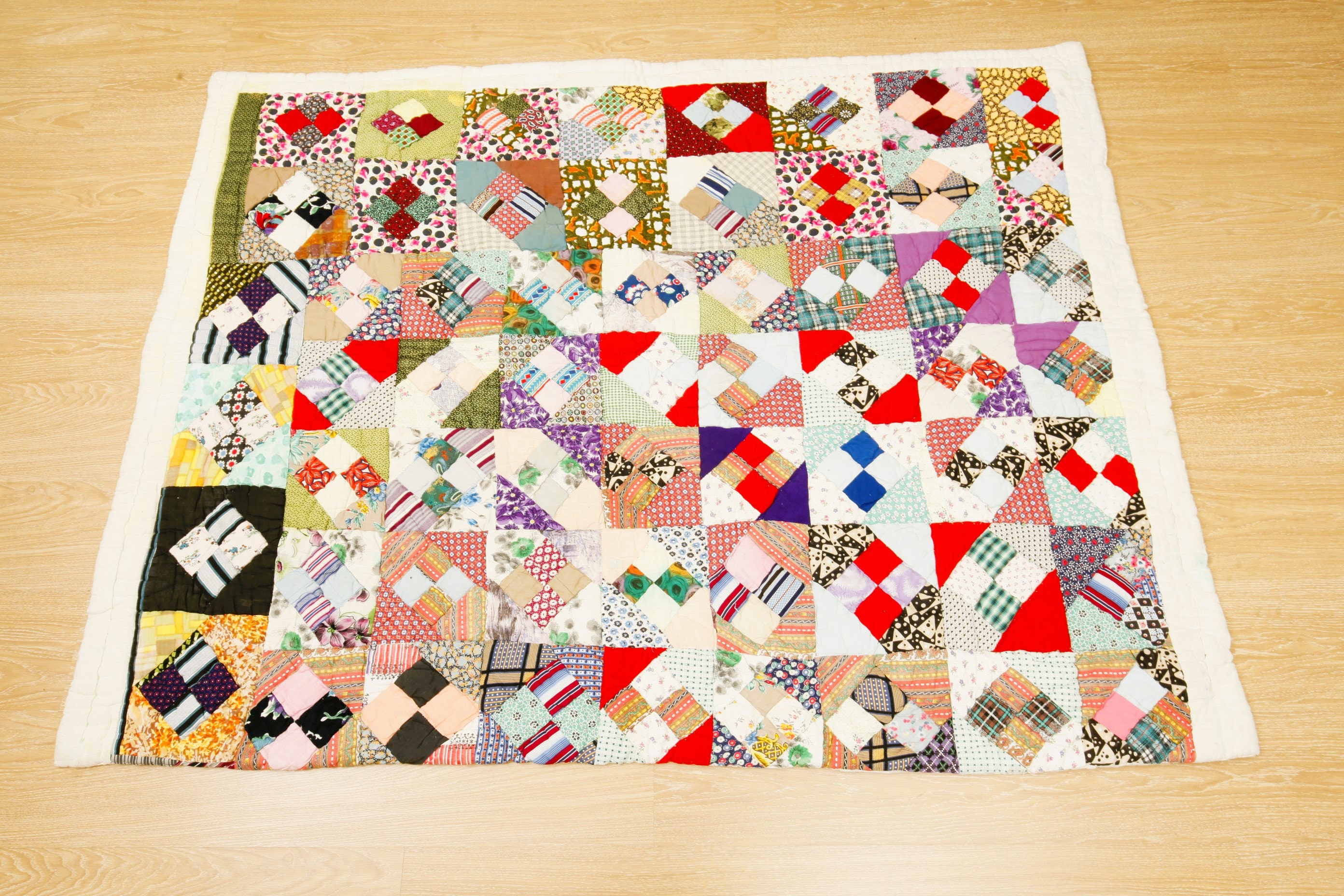 Vintage Patchwork Quilt Handmade Vintage Quilt Authentic Vintage Quilt