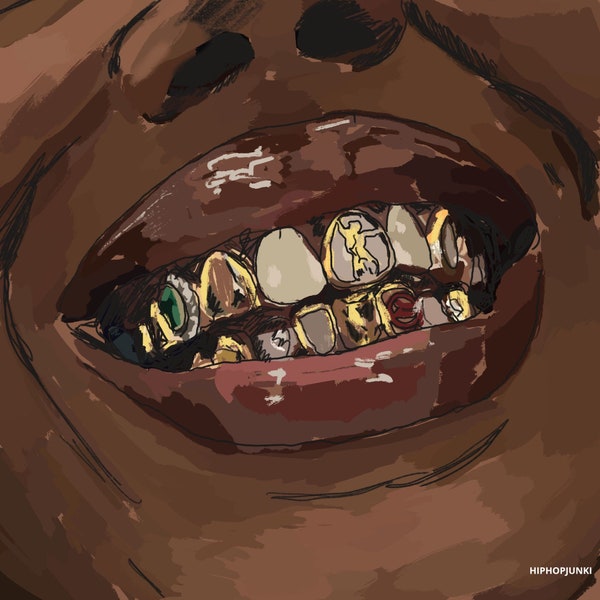 Black grillz, black art, grillz black woman