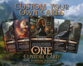 Custom Your Own Card for DnD - One Custom Card - RolePlay Game - Full Art