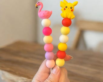 Agulha de crochê ergonômica com contas de silicone, personalizável e em todos os tamanhos.