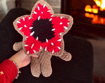 Padrão de crochê do Demogorgon, Amigurumi, Boneco Monstro de Pelúcia de Terror