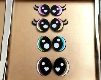 5 pairs Metallic Felt eyes for amigurumi Eyes for plushies Select your style Felt eye for crocheted plushies Felt eyes for knitted Kawai eye