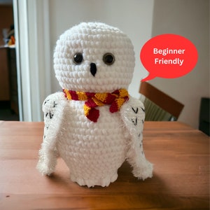 Crochet owl pattern amigurumi Beginner friendly white owls amigurumis patterns animal digital tutorial PDF bird pattern gift for kid Low Sew