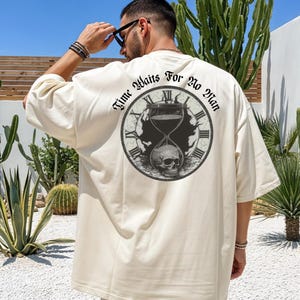Il tempo non aspetta nessuno - Grafica, Stampa su richiesta, PNG motivazionale, Streetwear motivazionale, Sublimazione per t-shirt, File di trasferimento DTG DTF immagine 3