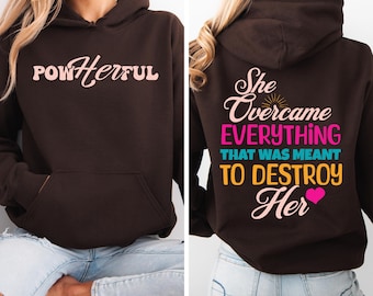 She Overcame Everything That Was Meant To Destroy Her Svg, Front & Back Design, Cute Svgs, Motivational Quotes Svg, Through the Fire Svg