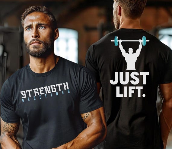 Strength Redefined PNG: Workout Shirt, Weightlifting, Gym Apparel, fitness Svg, workout sayings, Motivational Quotes, Inspirational Print