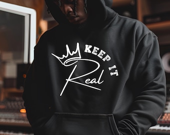 Keep It Real Crown SVG: stampa streetwear motivazionale (download digitale)