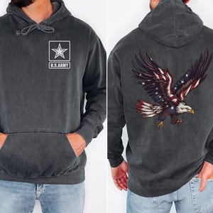 Disegno PNG con aquila della bandiera americana - PNG militare: PNG patriottico, PNG con maglietta dei veterani, PNG USA, PNG della libertà, file di trasferimento DTF, file di stampa DTG immagine 3