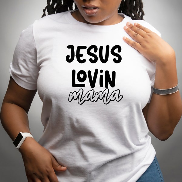 Jesus Lovin Mama Svg | Christian Svg | Religious Mom Png | Retro Praying Mom Shirt DIY | PNG Sublimation  | Bible Png