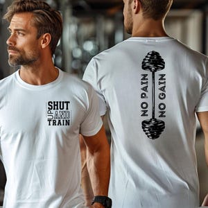 No Pain No Gain Png, Bodybuilder Png, Gym T-Shirt Png, Exercise Svg, Weightlifter png, workout sayings png, Workout Shirt Png, Fitness Png