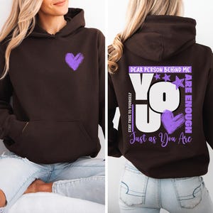Just as You Are Svg: Tshirt Design, Inspirational Png, Front Back Design, Positive Affirmation, Dear Person Behind Print (Digital Download)