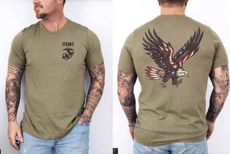 Disegno PNG con aquila della bandiera americana - PNG militare: PNG patriottico, PNG con maglietta dei veterani, PNG USA, PNG della libertà, file di trasferimento DTF, file di stampa DTG immagine 6