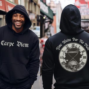Il tempo non aspetta nessuno - Grafica, Stampa su richiesta, PNG motivazionale, Streetwear motivazionale, Sublimazione per t-shirt, File di trasferimento DTG DTF immagine 2