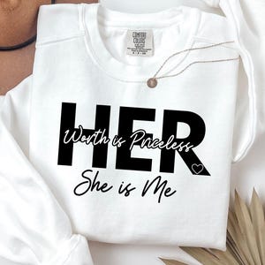 Her Worth Self Confidence Svg, Inspirational Womens Png, Positive Affirmation, Mental Health, Tshirt Print,Sublimation Design, Cricut Design