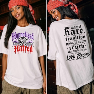 Hypnotized by Hatred TShirt Design, Motivational Quote SVG, Inspirational Saying Png, Sublimation Design, Dtf Print File, Digital Download