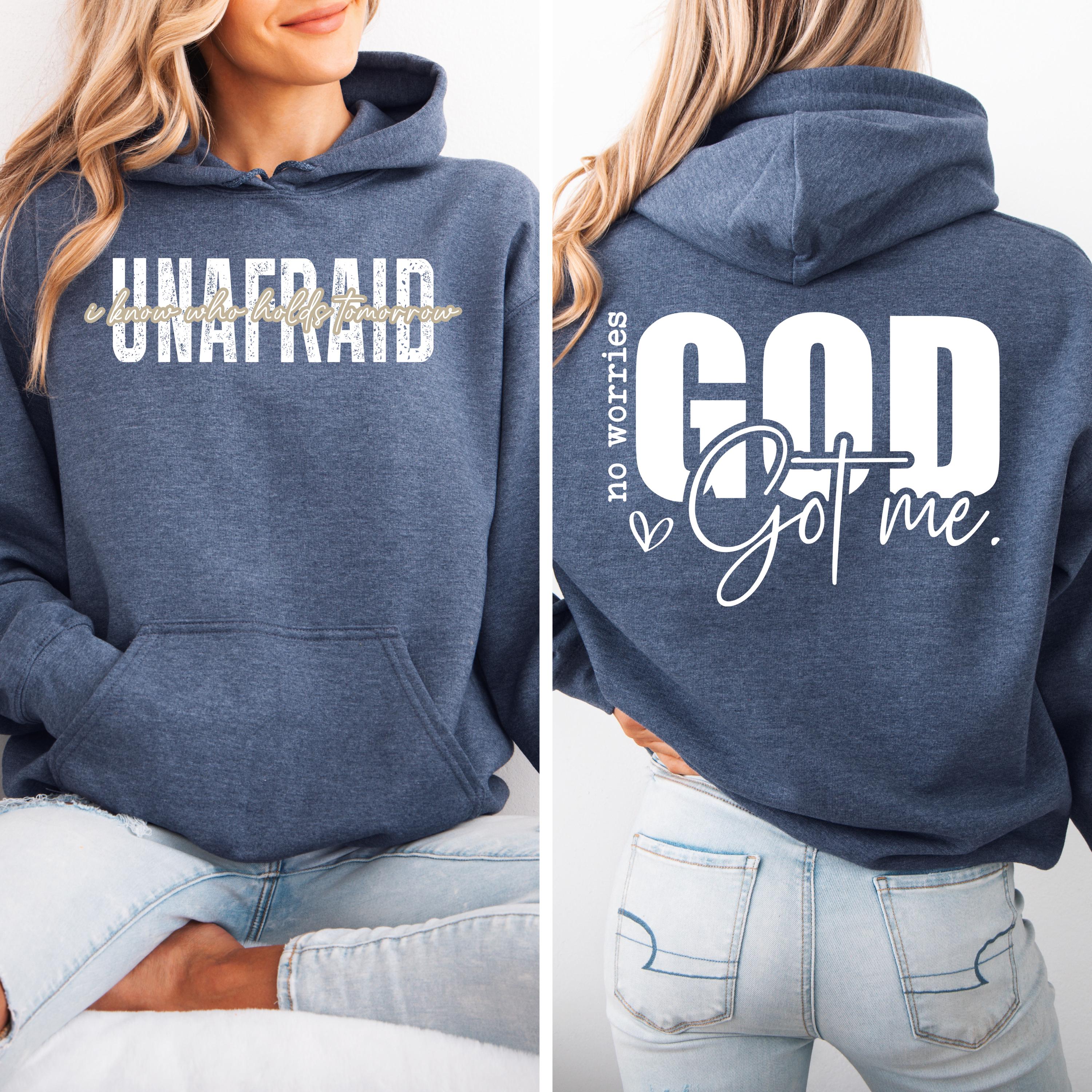 Unafraid/God Got Me Svg Png, Christian quotes, Love for God, Faith Based, Uplifting & Inspirational, Front Back Design, Original design