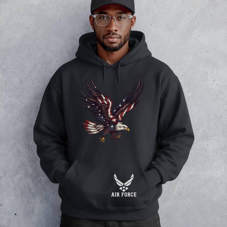 Disegno PNG con aquila della bandiera americana - PNG militare: PNG patriottico, PNG con maglietta dei veterani, PNG USA, PNG della libertà, file di trasferimento DTF, file di stampa DTG immagine 5