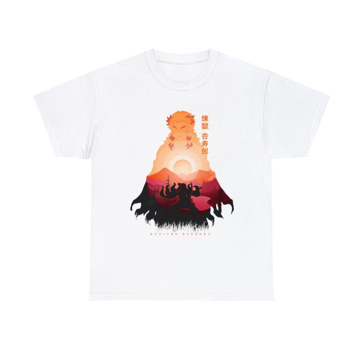 Anime Demon Slayer T Shirt Kimetsu No Yaiba T-Shirt Rengoku Kyoujurou Flame  Breathing Fitness Oversized T-shirts Men Streetwear