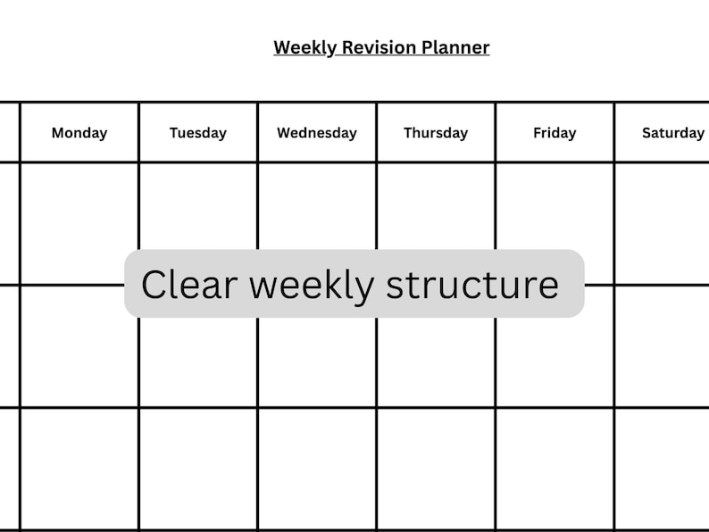 GCSE Study Timetable Printable | Weekly Revision Schedule | GCSE Exam ...