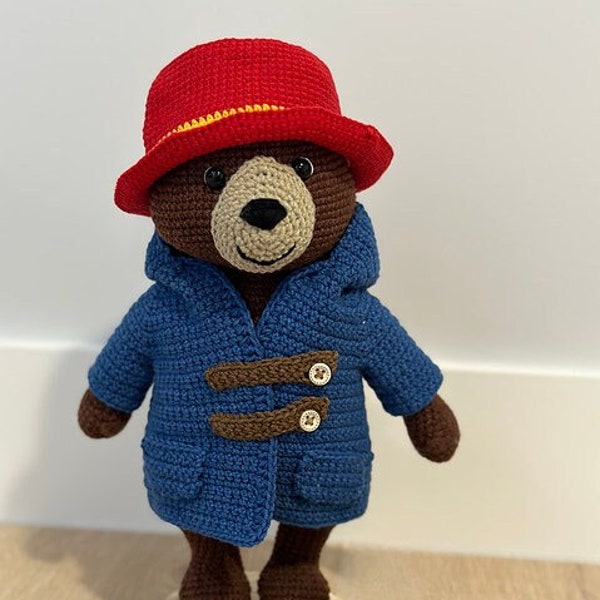 Bear Paddington Crochet Pattern, Bear Amigurumi Pattern, ONLY Pdf