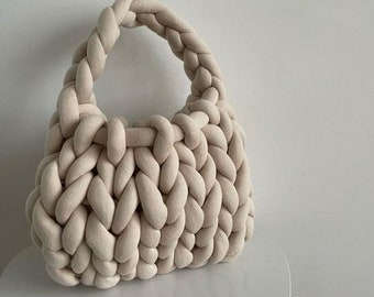 Chunky Bag Pattern, Chunky Yarn Bag How To, Chunky Purse Crochet Bag,  Chunky Purse Knitting Bag,ONLY PDF