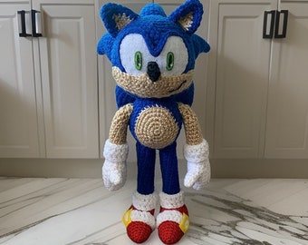 Sonic Crochet Pattern, Sonic Amigurumi Toy Pattern, Doll Crochet Pattern PDF