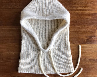 Strickanleitung für Anfänger, einfache Balaclava Hood (PDF-Muster)