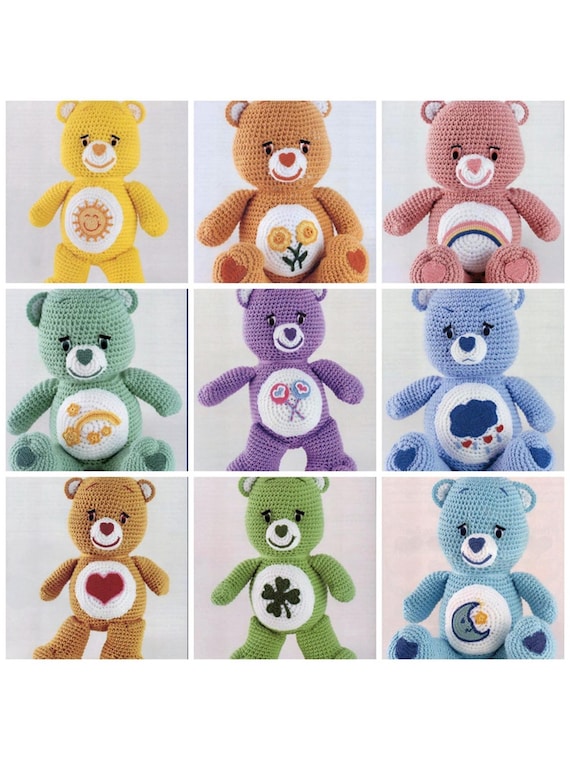 Patrón de crochet de Ositos Cariñositos: Oso amigurumi de 35 cm (PDF en  inglés)