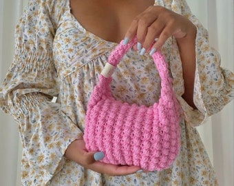 Popcorn Stitch Crochet Bag Pattern: Bubble Bobble Bag (PDF)