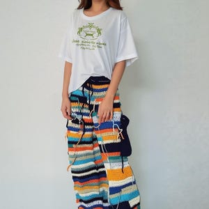 Striped Crochet Pants Pattern, Scrap Yarn, Beginner Friendly (PDF Pattern)