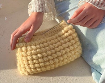 Bubble Bag Crochet Pattern, Bobble Bag How To, Bubble Stitch Crochet Bag, ONLY PDF