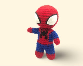 Patrón de crochet para amigurumi de SpiderMan: Muñeco de superhéroe (Patrón PDF)