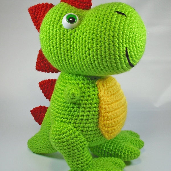 Patrón de crochet de dinosaurio, patrón de crochet T-Rex, patrón de juguete, patrón de crochet de muñeca PDF
