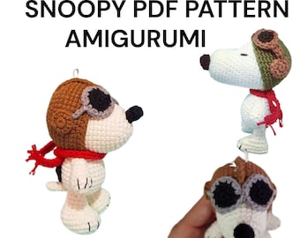 Snoopy Crochet Plushie Pattern, Amigurumi Snoopy Pattern, Crochet Doll Pattern PDF