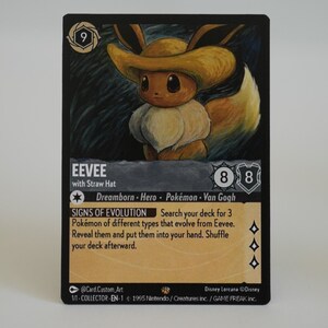 Pokemon X Van Gogh Museum Pokémon Eevee w/ Straw Hat Figure *In Hand*