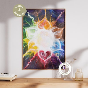 Sechs Tage der Schöpfung Christliche Kunst Genesis Malerei Druckbare Biblische Dekor Digitaler Download