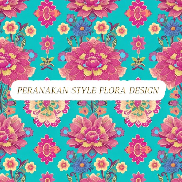 Peranakan Flowers | Peranakan Design | Nyonya Floral | Traditional Flowers | Peranakan Heritage | Singaporean Art | Asian Floral