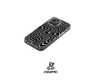 Simplicity Transformed: Black and White Minimalistic iPhone Case