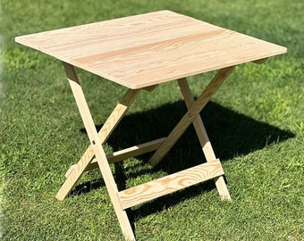 Wooden Foldable Table, Garden Furniture, Patio Table, Camping Table, Picnic Table, Small Car Table, Outside Furniture, Portable Indoor Table