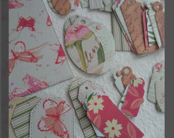 Designer Card Stock Gift Tags, Mixed Designs, Set of 50