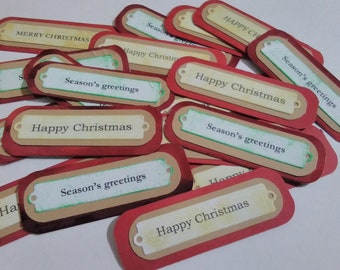 10,25 Personalized Christmas sentiments, self adhesive card craft, scrapbooking, journaling, gifting