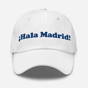Classic &#39;Hala Madrid&#39; Embroidered Baseball Cap | Real Madrid Fan Hat | Adjustable Unisex Sports Cap