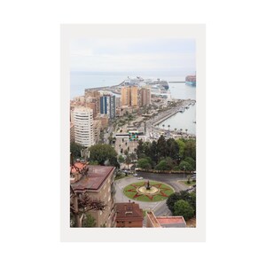 Malaga Spain Photography Print 5 - Sea Harbor Print, Malaga City Print, Urban Print, Home Decor, Wall Decor, Color Travel Photograph, Gift