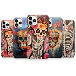 SKELETON phone case, SUGAR SKULL phone case cover for Pixel Samsung iPhone Huawei 11 12 13 14 6 22 23 Ultra Fe Pro Max 15 16 Z27