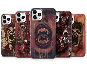 Dark Red Vampire Phone Case, Gothic Horror Cover