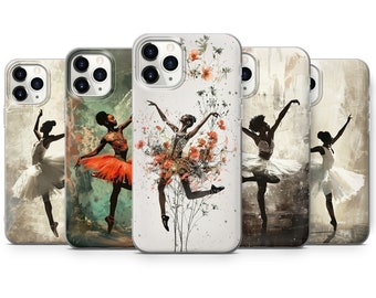 AFRO American BALLET dancer phone case BALLERINA painting phone case cover for Pixel Samsung iPhone Huawei phone Z65