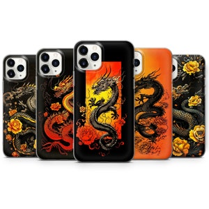 JAPANESE DRAGON phone case Japanese YELLOW Roses phone case cover for Pixel Samsung iPhone Huawei phone Z57